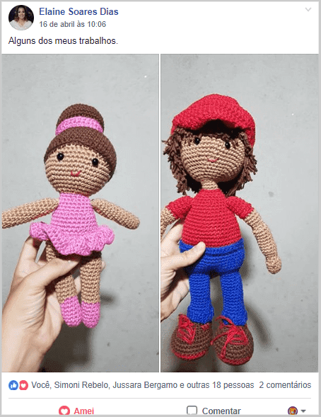 Amigurumis Mario e Bailarina